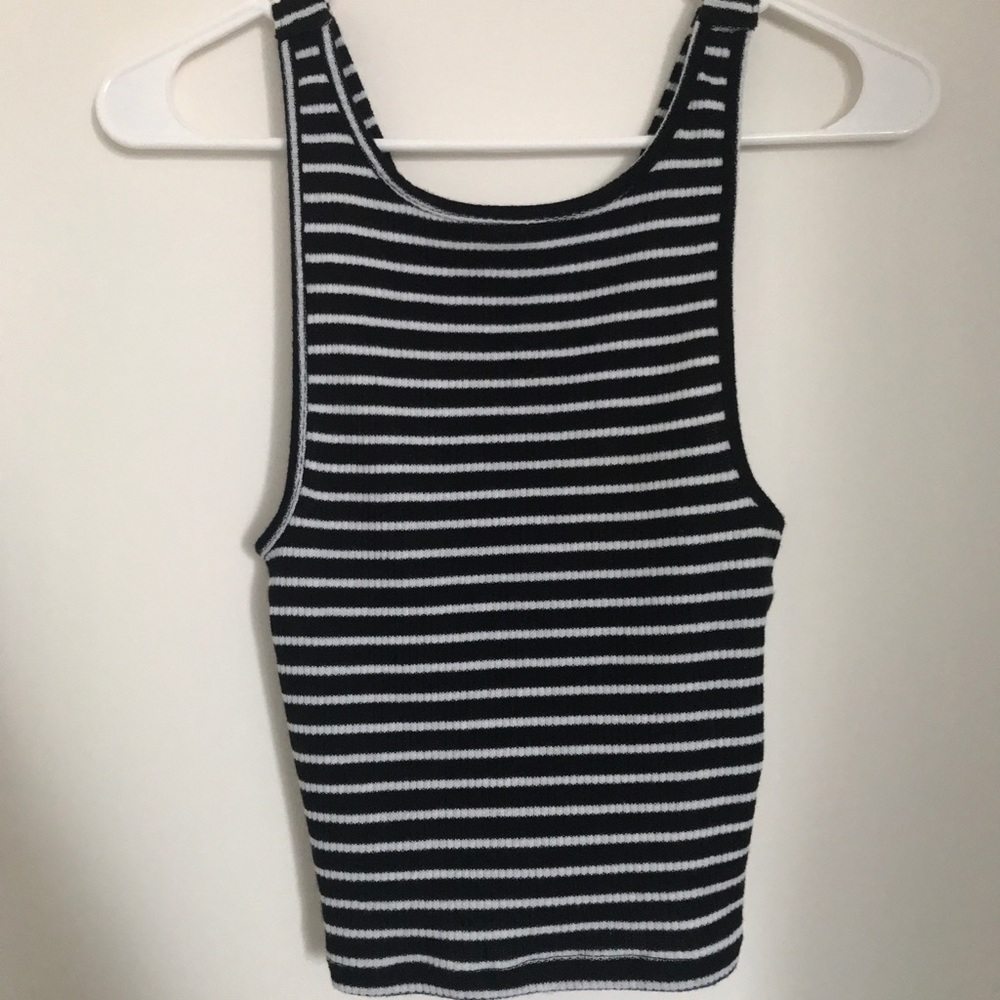 Black & white striped Tank Top